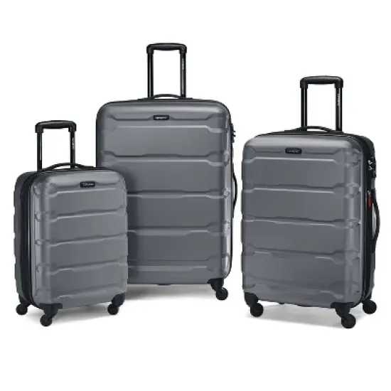 Samsonite Omni Hardside Nested Luggage Spinner Set, Charcoal with 10pc Accessory Kit image {1}