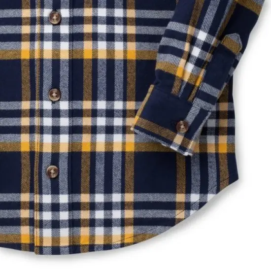 Hope & Henry Boys' Brushed Button Down Shirt, Infant image {3}