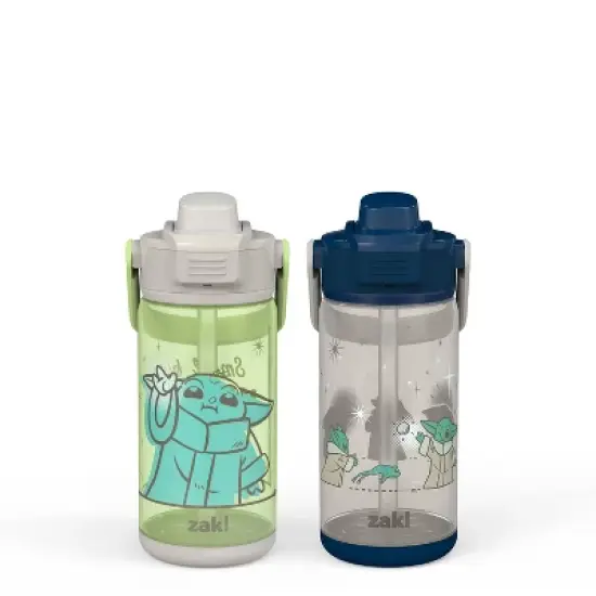 Zak Designs 2pc 16oz Antimicrobial Beacon Bottles with Straw image {9}