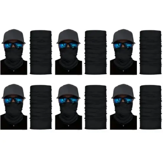 6 Pack Neck Gaiters Versatile for Outdoor Sports Work or Travel image {6}
