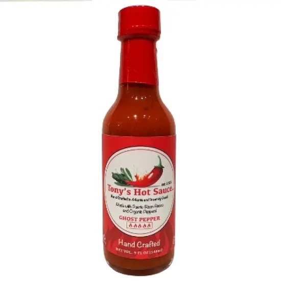 Tony's Handcrafted "Ghost Pepper" Hot Sauce 5 oz image {1}
