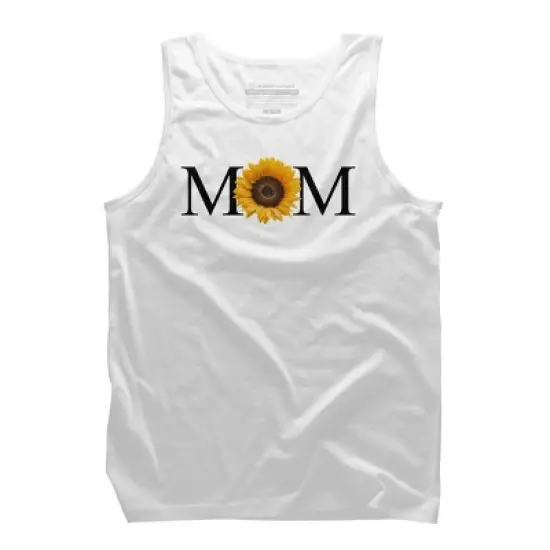 Men's Design By Humans Mother's Day Sunflower Mom By FridayFusion Tank Top image {6}