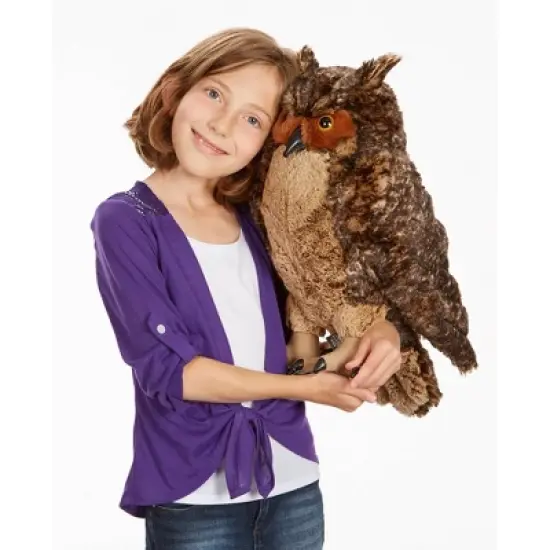 Melissa & Doug Giant Owl - Lifelike Stuffed Animal (17 inches tall) image {7}