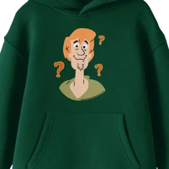Scooby Doo Clueless Shaggy Youth Forest Green Graphic Hoodie image {1}