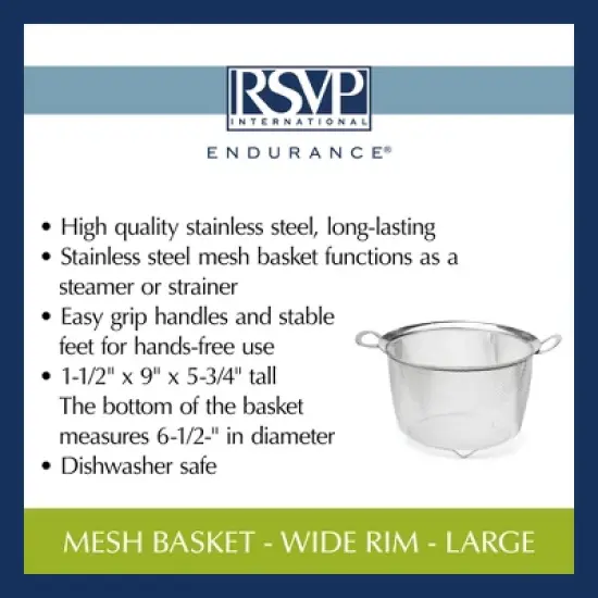 Rsvp Mesh Basket - Wide Rim - Large image {10}