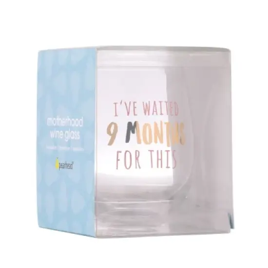 Pearhead Wine Glass - I've Waited 9 Months for This Motherhood - 16oz image {4}