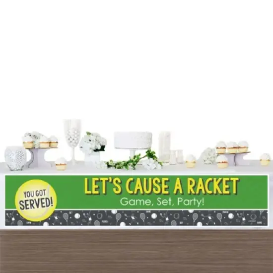 Big Dot of Happiness You Got Served - Tennis - Tennis Ball Party Decorations Party Banner image {2}