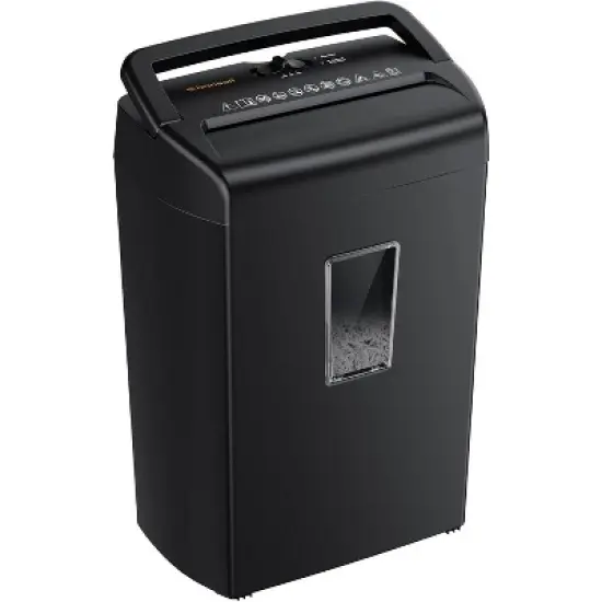Bonsaii 10-Sheet Cross Cut Paper Shredder, 5.5 Gal Wastebasket with Transparent Window, P4 Security Level image {7}