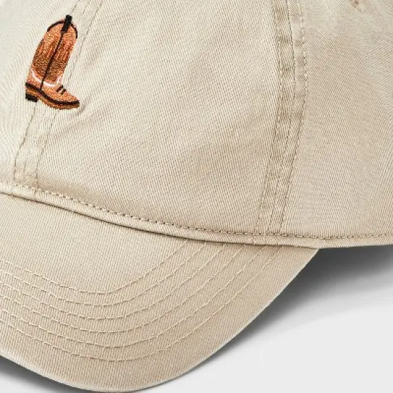 Men's Western Boot Cotton Baseball Hat - Mighty Fine Tan image {3}