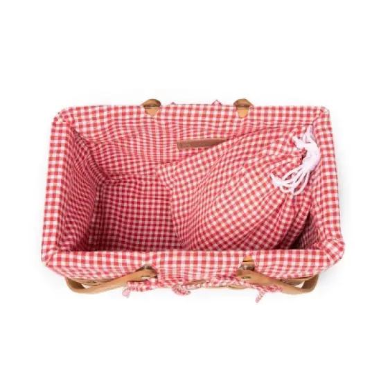 Picnic Time Piccola Picnic Basket Red and White Gingham image {6}