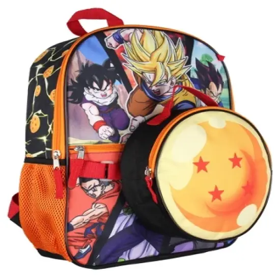 Dragon Ball Z Backpack Lunch Box Drawstring Bag Keychain Pencil Case 5 Pc Set image {1}