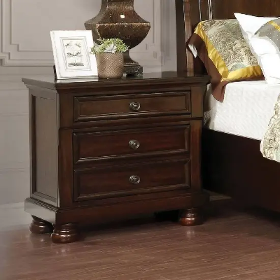Mariotti Felt Lined Top Drawer Nightstand Brown Cherry - HOMES: Inside + Out image {1}