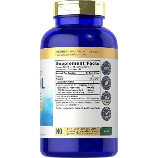 Carlyle Triple Strength Fish Oil 1360mg | 180 Softgels image {1}