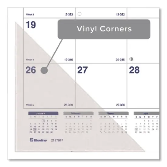 Net Zero Carbon Monthly Desk Pad Calendar, 22 x 17, White/Gray/Blue Sheets, Black Binding, 12-Month (Jan to Dec): 2026 image {3}