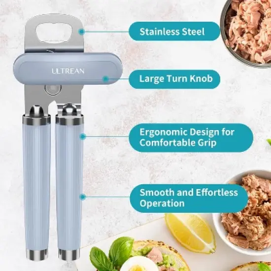 Ultrean Manual Can Opener Bottle Opener(Blue) image {1}