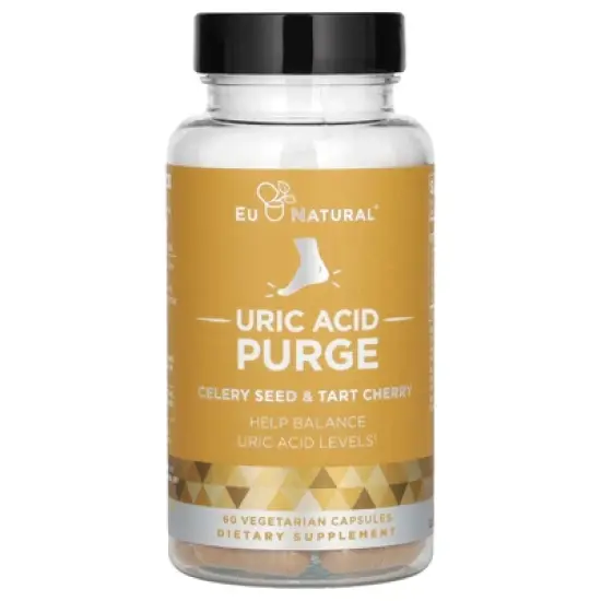 Eu Natural Uric Acid Purge, Celery Seed & Tart Cherry, 60 Vegetarian Capsules image {3}