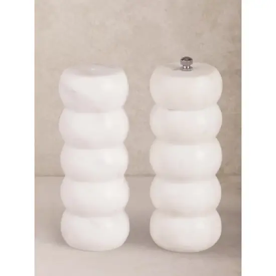 Quinto Marble Salt & Pepper Set - Large image {3}