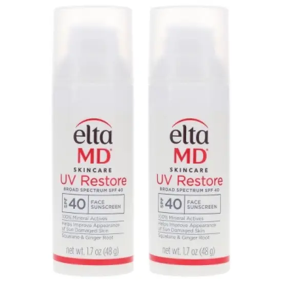 EltaMD UV Restore Broad Spectrum SPF 40 Face Sunscreen 1.7 oz 2 Pack image {2}