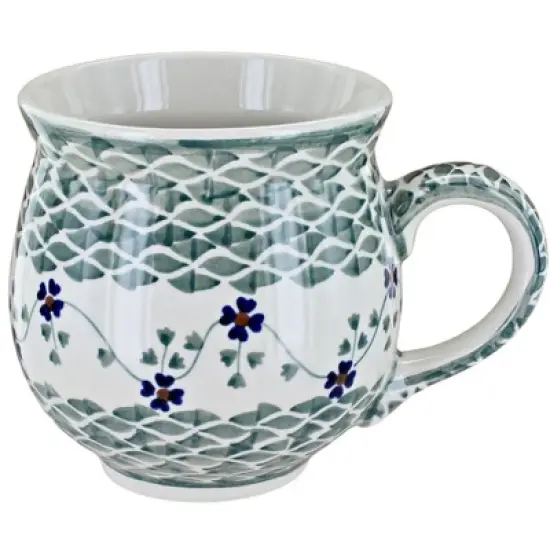 Blue Rose Polish Pottery K068 Manufaktura Large Bubble Mug image {1}