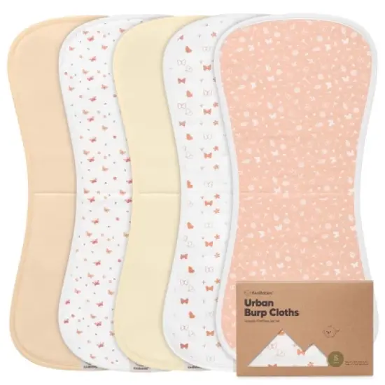 5pk Urban Baby Burp Cloths, Organic Burping Cloth for Babies, Burp Rags for Baby Girls, Boys image {24}