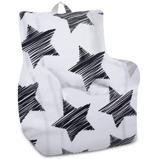 20" Pasadena Canvas Bean Bag Chair Sketchy Stars - Posh Creations: Sensory Friendly, No Assembly Required image {3}