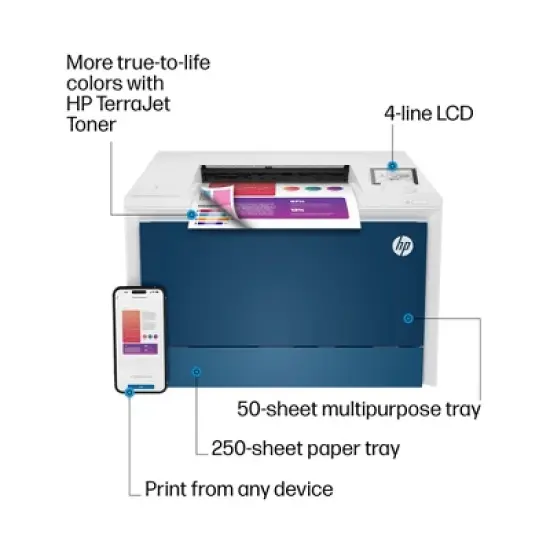 HP Color LaserJet Pro 4201dw Wireless Printer image {6}