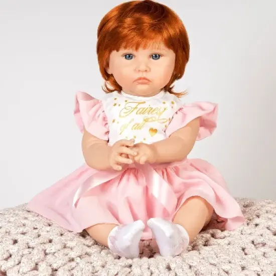 Paradise Galleries Reborn Toddler - Once Upon a Princess, 20 inch Made in GentleTouch Vinyl, Red Hair, 6-Piece Realistic Baby Doll Gift Set image {3}