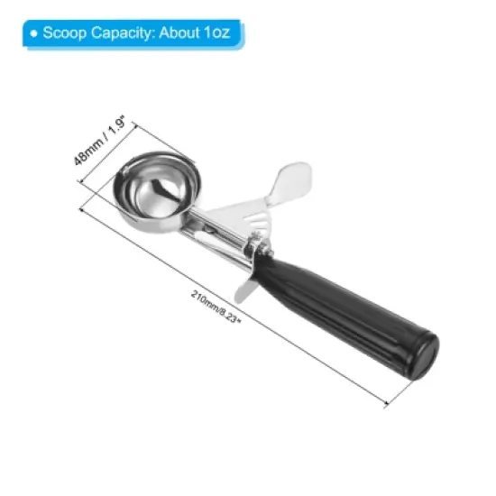 Unique Bargains Stainless Steel Durable Handle Spring Trigger Ice Cream Scoop image {1}