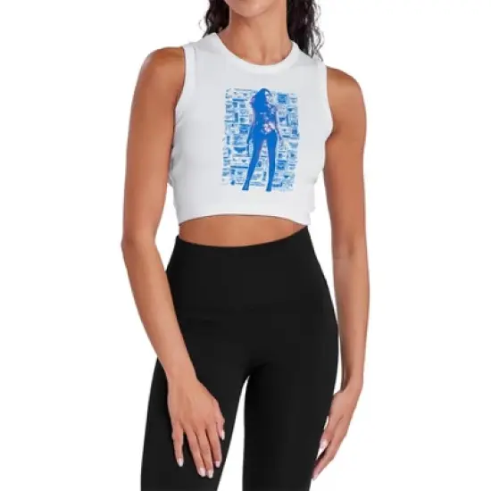 Women's Wonder Woman 84 Televisions Sleeveless Crop Top Tank image {5}