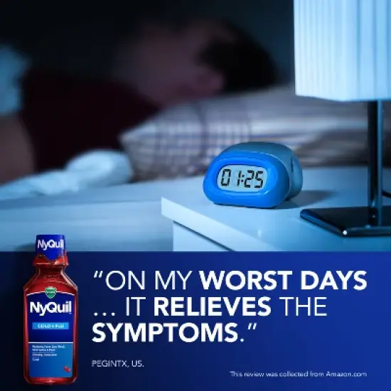 Vicks NyQuil Cold & Flu Medicine Liquid - Cherry - 12 fl oz image {7}