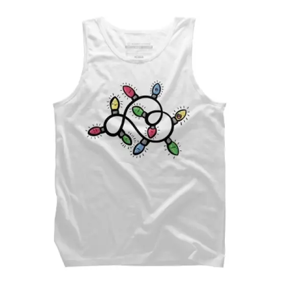 Men's Design By Humans Christmas Lights By emcgaughey Tank Top image {4}