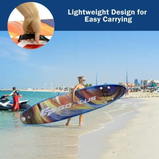 Costway 10'5''/11' Inflatable Stand Up Paddle Board SUP Surfboard with Aluminum Paddle image {3}