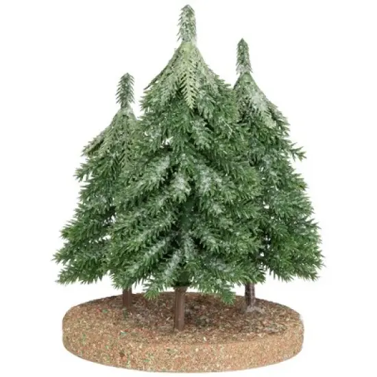 Northlight Icy Downswept Pine Trio of Trees Christmas Decoration - 8" - Unlit image {2}