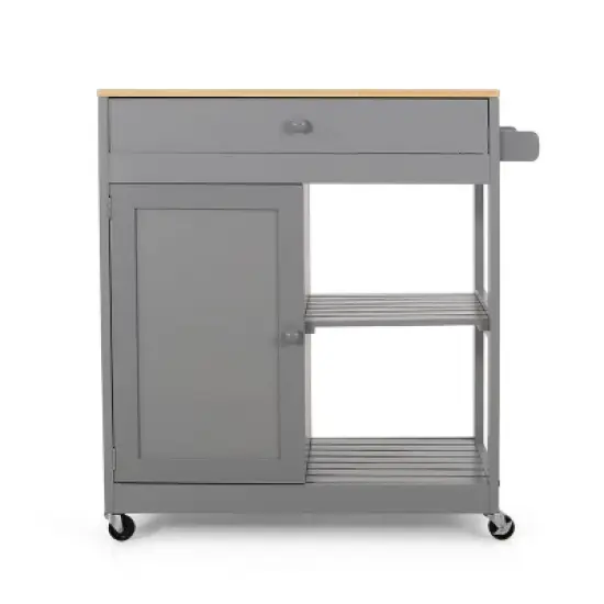 Telfair Kitchen Cart with Wheels - Christopher Knight Home image {12}