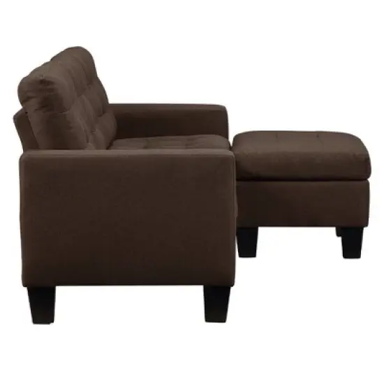 81" Earsom Sofa Brown Linen - Acme Furniture image {6}
