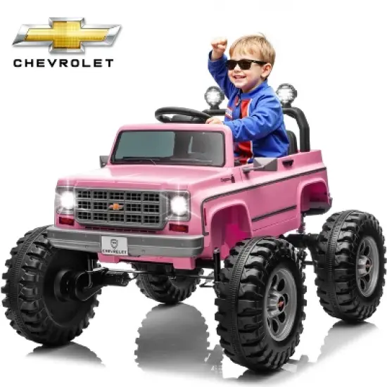 Joyracer Chevrolet 24V 4WD 2-Seater Ride On Truck for Kids, Electric Ride On Toys Cars with 7Ah Battery, Remote Control & MP3 image {14}