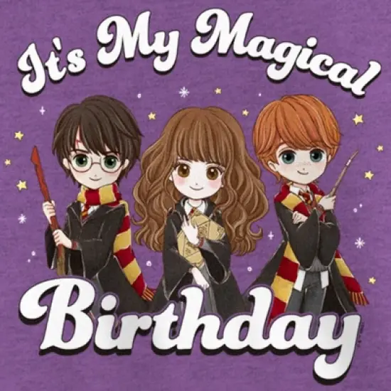 Girl's Harry Potter It&rsquo;s My Magical Birthday Cute Characters T-Shirt image {1}