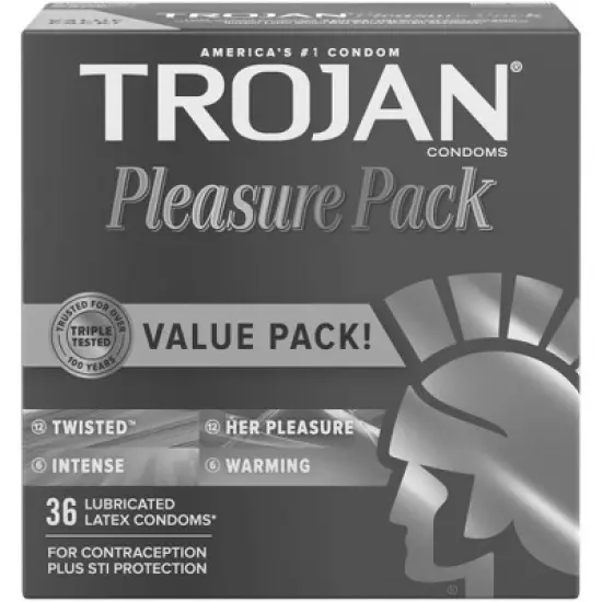 Trojan Pleasure Variety Pack Lubricated Latex Condoms image {10}
