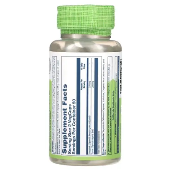 Solaray True Herbs, Fenugreek Thyme, 100 VegCaps image {1}