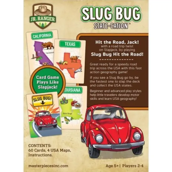 MasterPieces Kids Games - Jr Ranger - Slug Bug State-cation Card Game image {3}