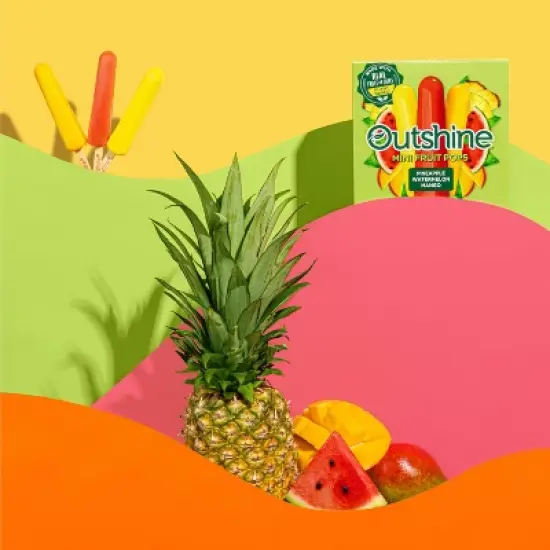 Outshine Pineapple, Watermelon, and Mango Mini Frozen Fruit Pops Variety Pack - 18 fl oz/12ct image {5}