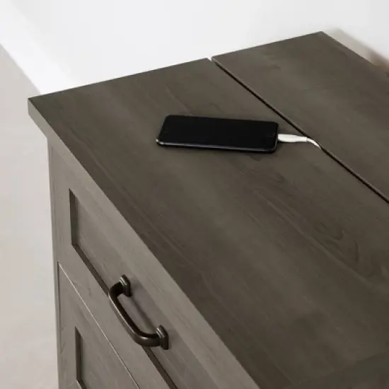 Prairie Nightstand Gray Maple - South Shore image {4}