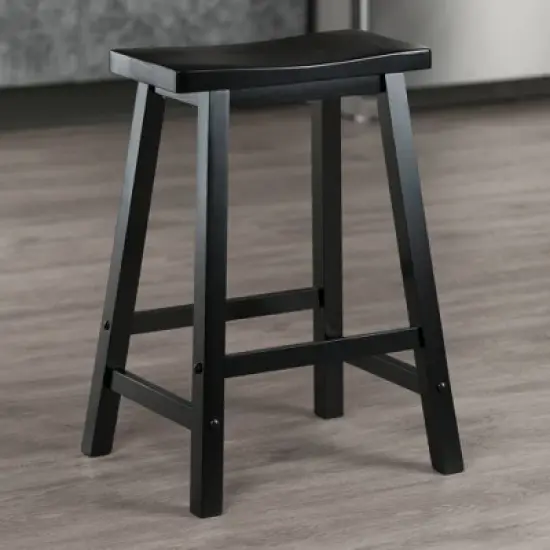 24" Satori Saddle Seat Counter Height Barstool - Winsome image {4}