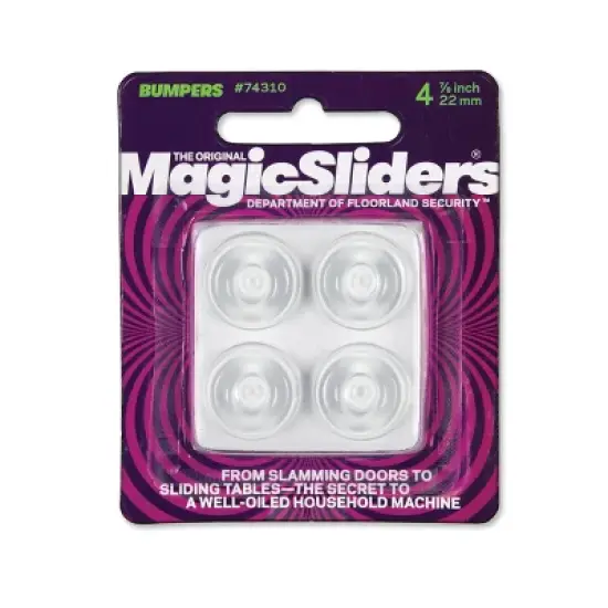 Magic Sliders 4pk 7/8" Round Adhesive Self-Stick Bumpers Clear image {3}