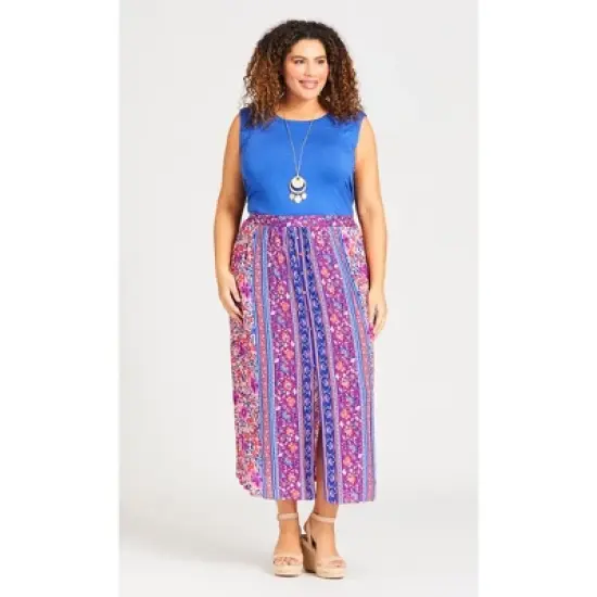 Women's Plus Size Tuscan Maxi Skirt - purple | AVENUE image {4}