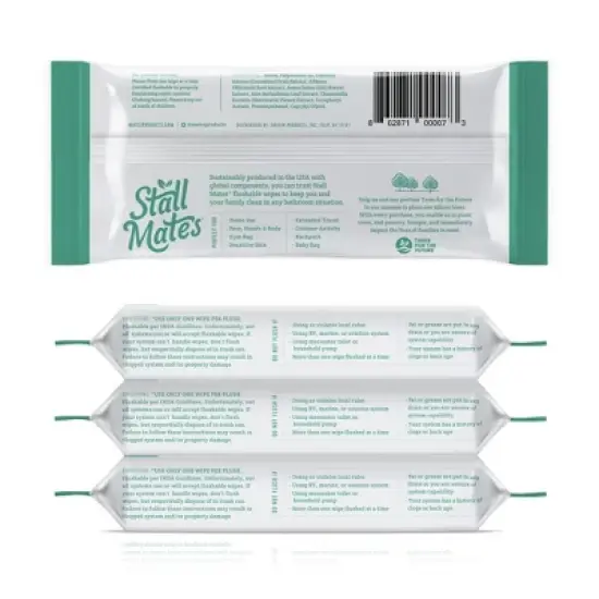 Stall Mates: 60 Flushable Wipes (4 Packs - 240 Wipes Total) image {4}