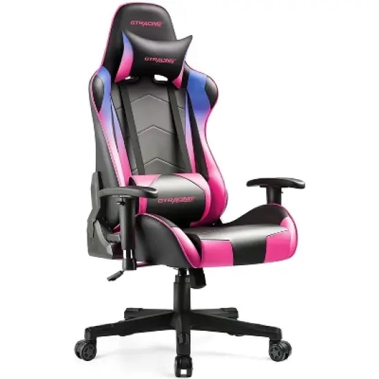 Gaming Office Chair PU Leather with Adjustable Headrest and Lumbar Pillow - GTRACING image {8}