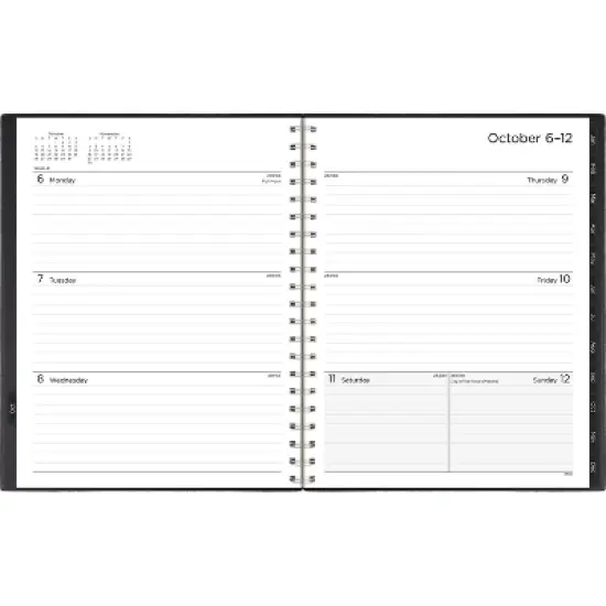 Mead 2025-2026 11"x9.375" Basic Large Black Planner image {4}