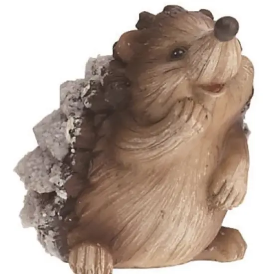 Transpac Small Resin Snow Hedgehog Set of 4 - Charming Christmas Decorative Objects for Holiday Cheer image {2}