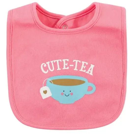 Hudson Baby Infant Girl Cotton Bibs, Food Puns Girl, One Size image {3}